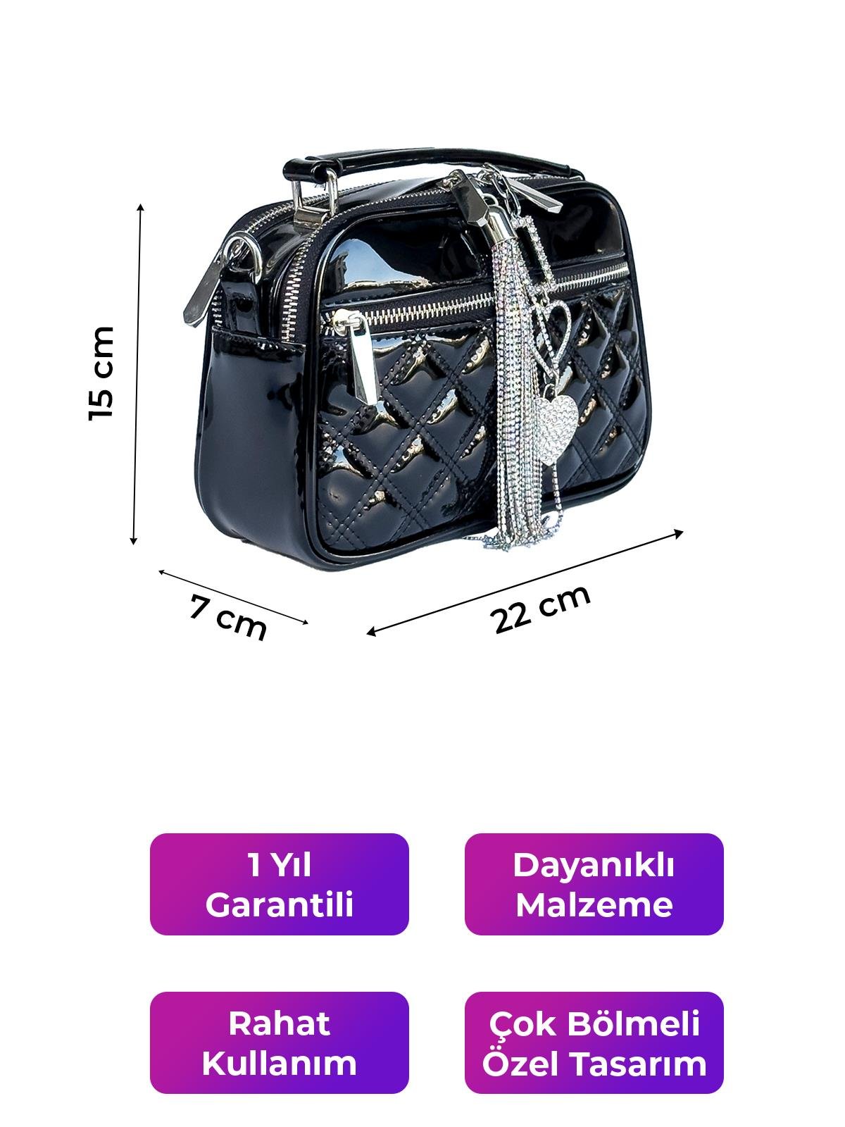 Kriste Bell Kadın Çanta Rugan Siyah 26436