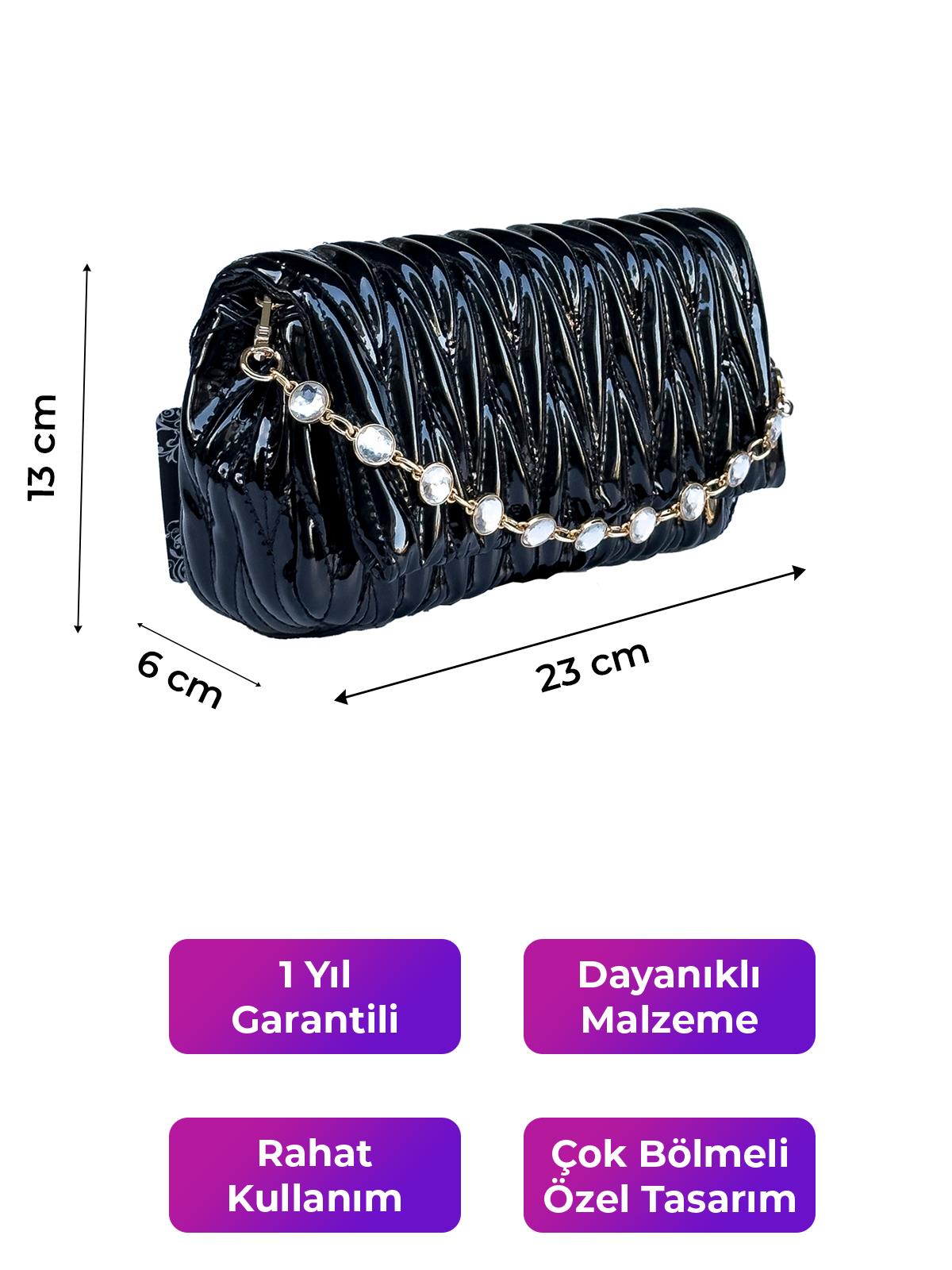 Kriste Bell Kadın Çanta Rugan Siyah 26407