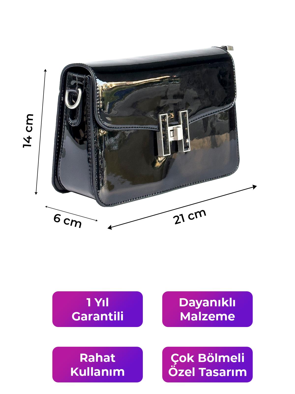 Kriste Bell Kadın Çanta Rugan Siyah 26543