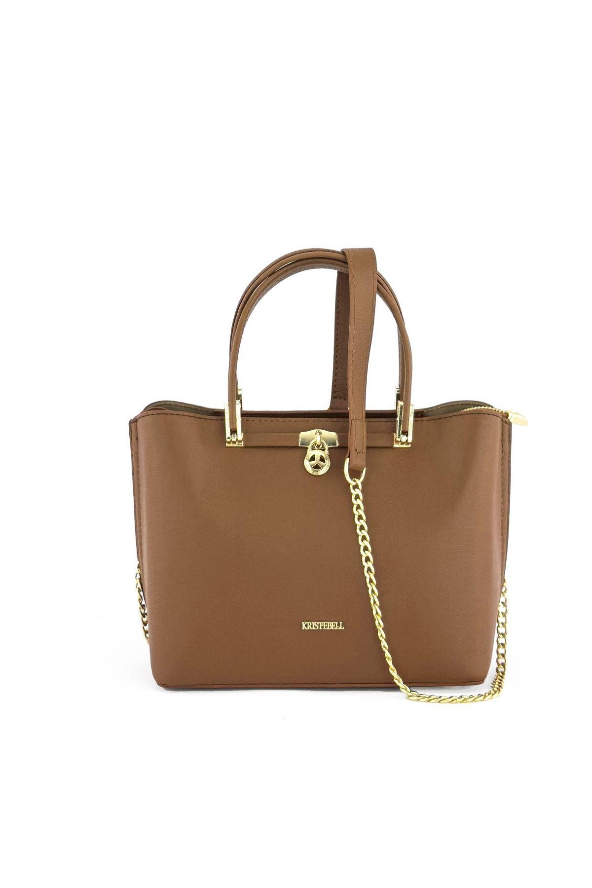 Kriste Bell Kadın Çanta Süet Taba 7190