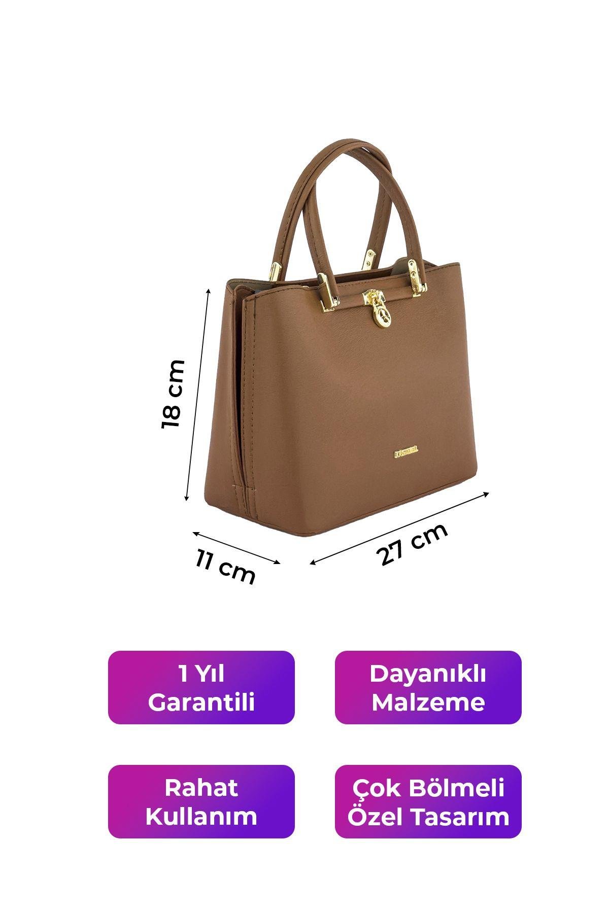 Kriste Bell Kadın Çanta Süet Taba 7190