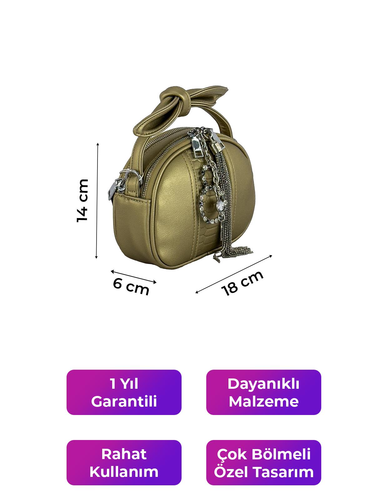 Kriste Bell Kadın Çantası Çapraz Askılı Altın 26304