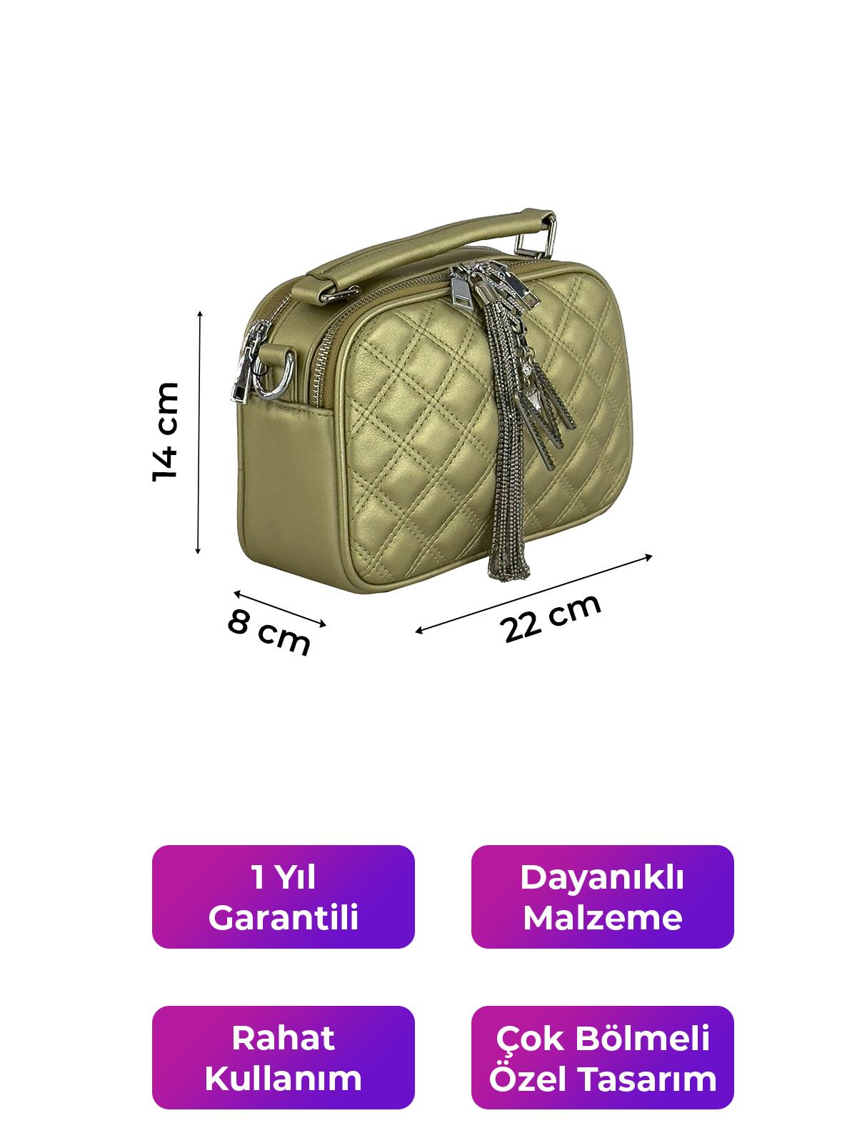 Kriste Bell Kadın Çantası Çapraz Askılı Altın 26316