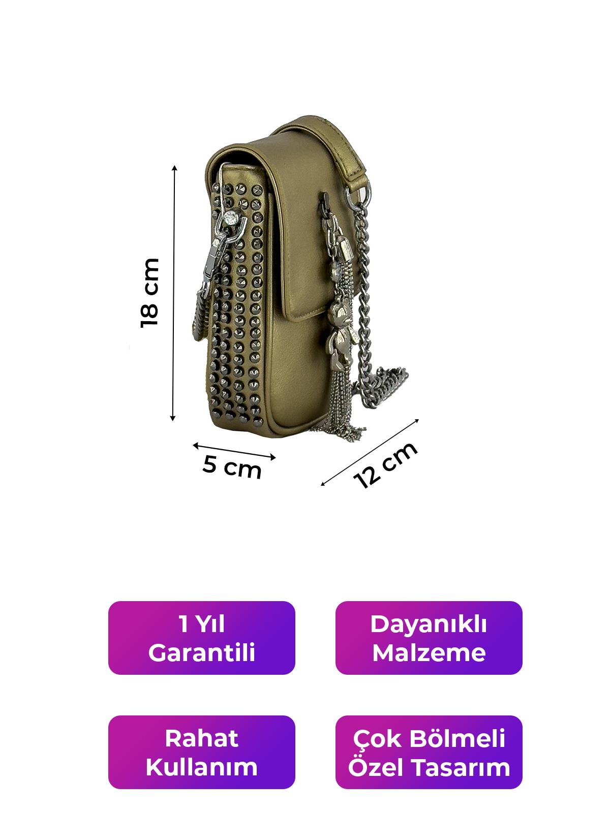 Kriste Bell Kadın Çantası Çapraz Askılı Altın 26308