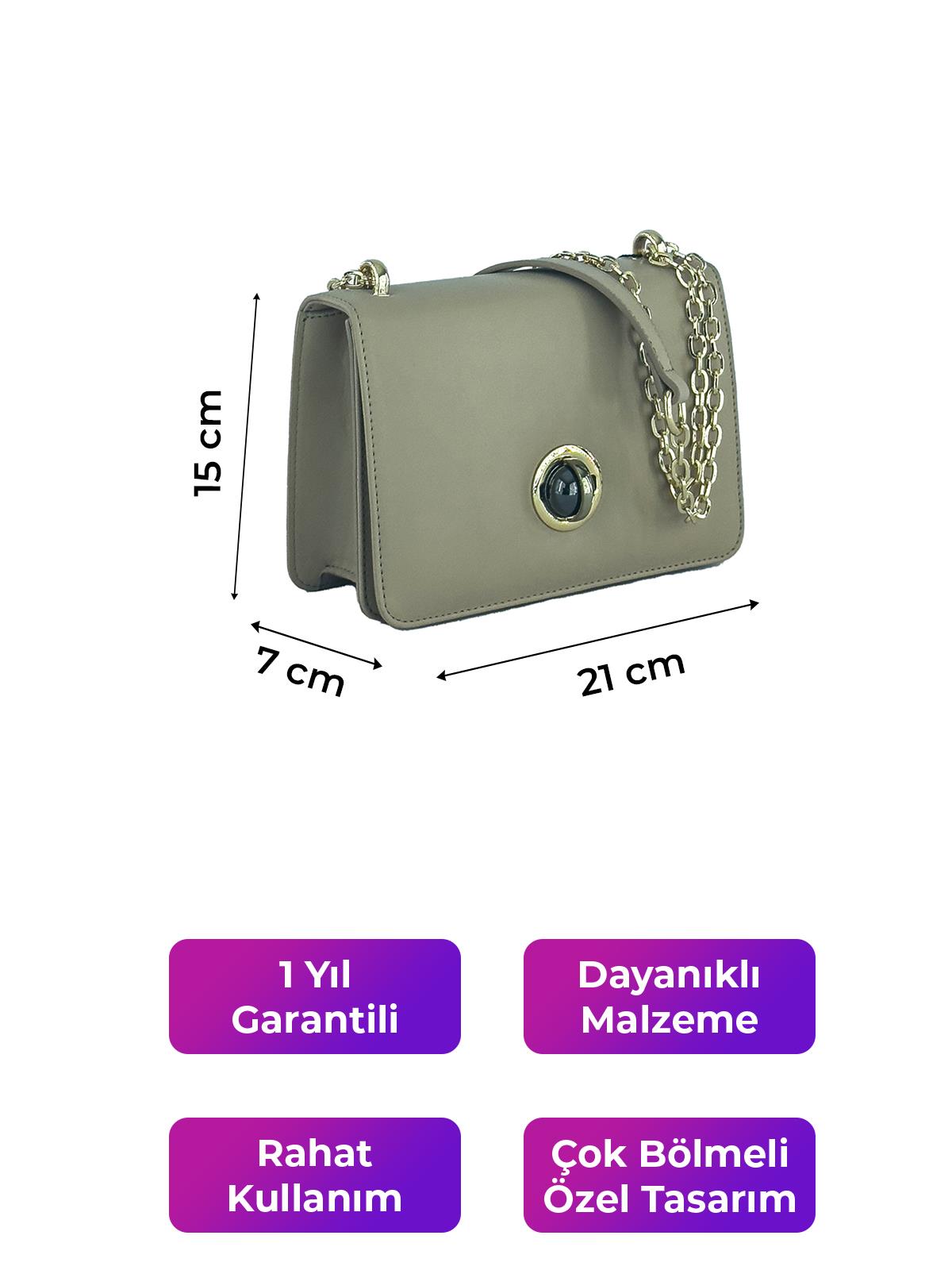 Kriste Bell Kadın Çapraz Askılı Çanta Vizon 7175