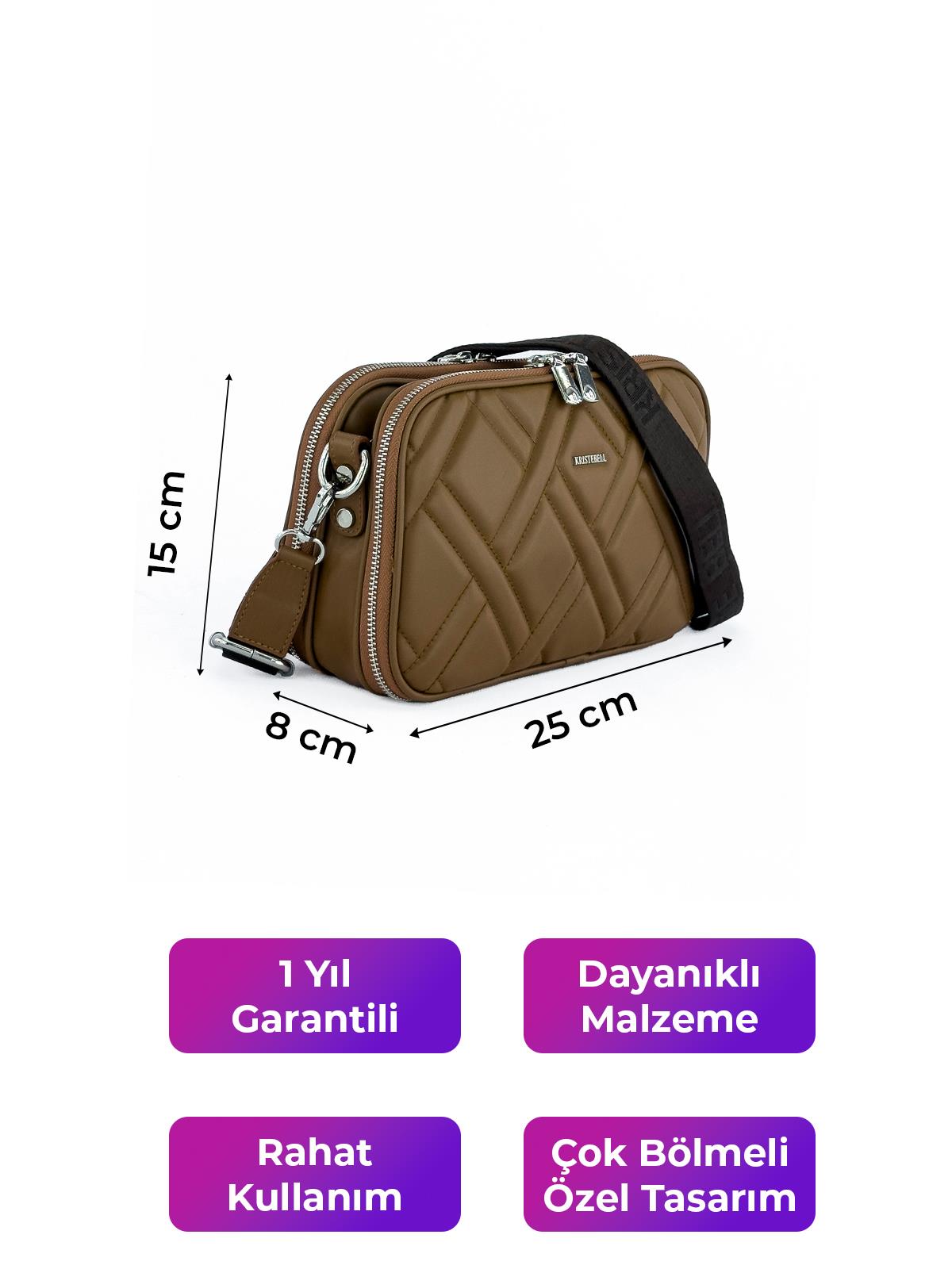 Kriste Bell Kadın Çapraz Askılı Çanta Taba 7146