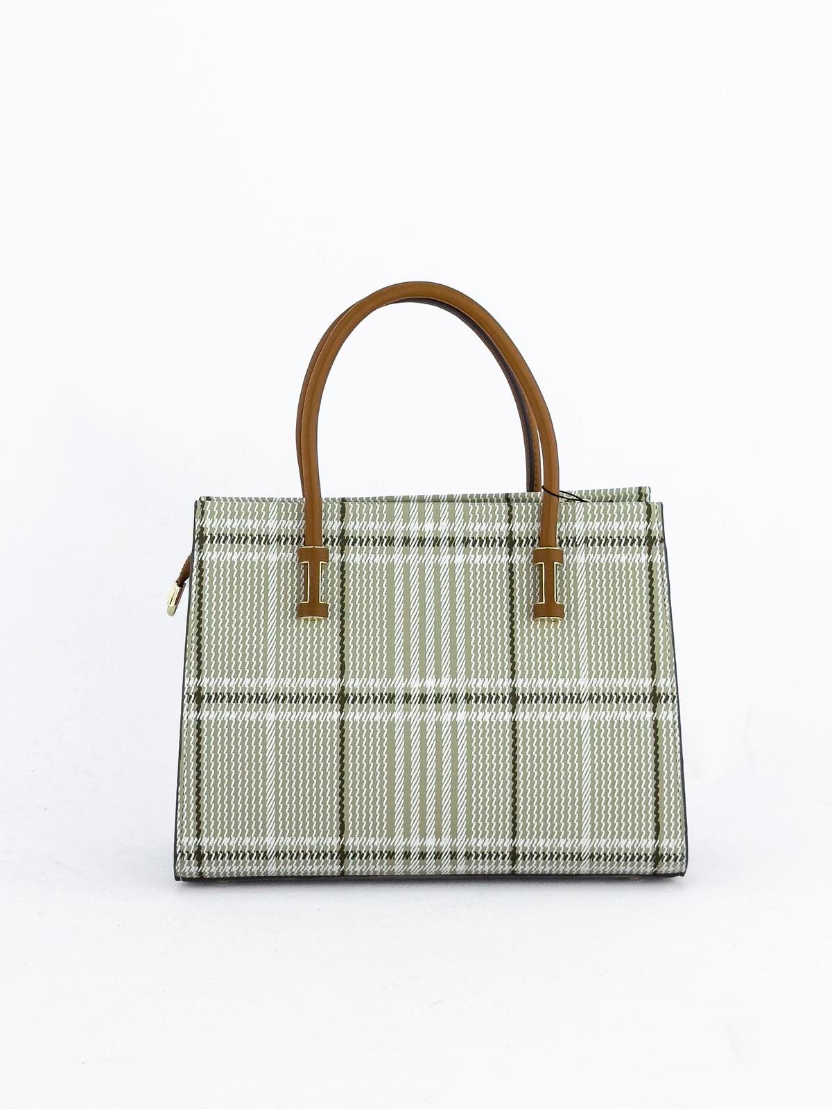 Kriste Bell Kadın Omuz Çanta Ekose-Bej 7254