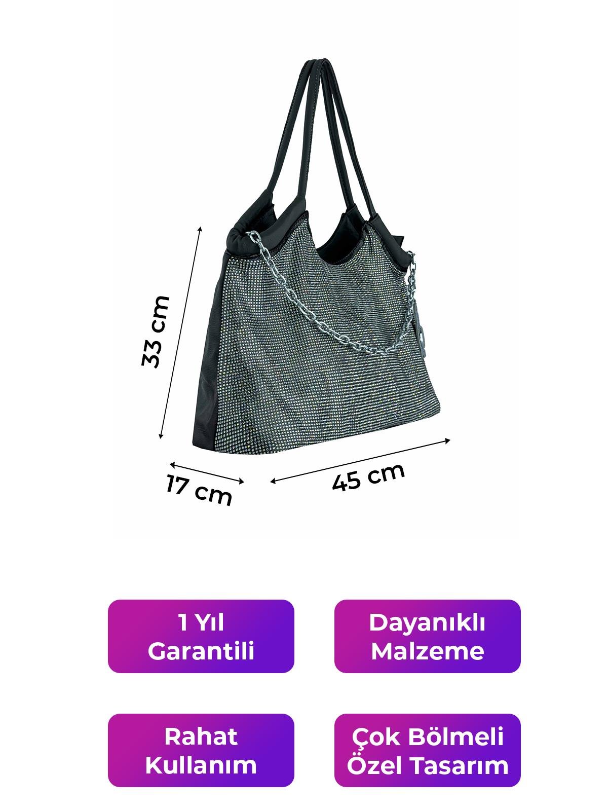 Kriste Bell Kadın Omuz Çanta Gri 26526