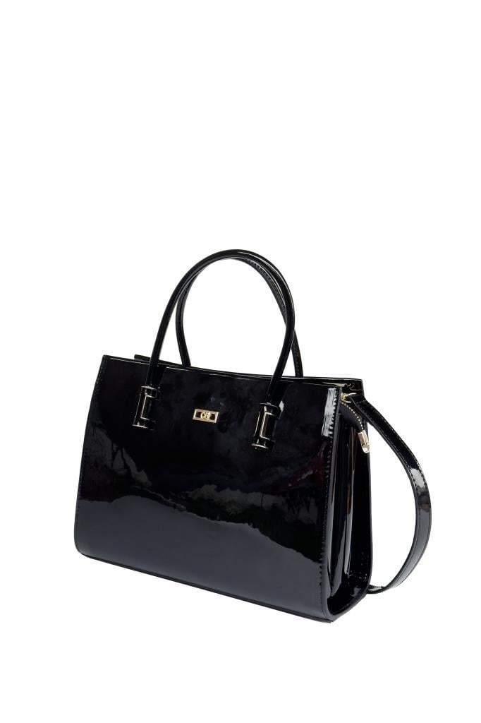 Kriste Bell Kadın Omuz Çanta  Rugan Siyah  7254