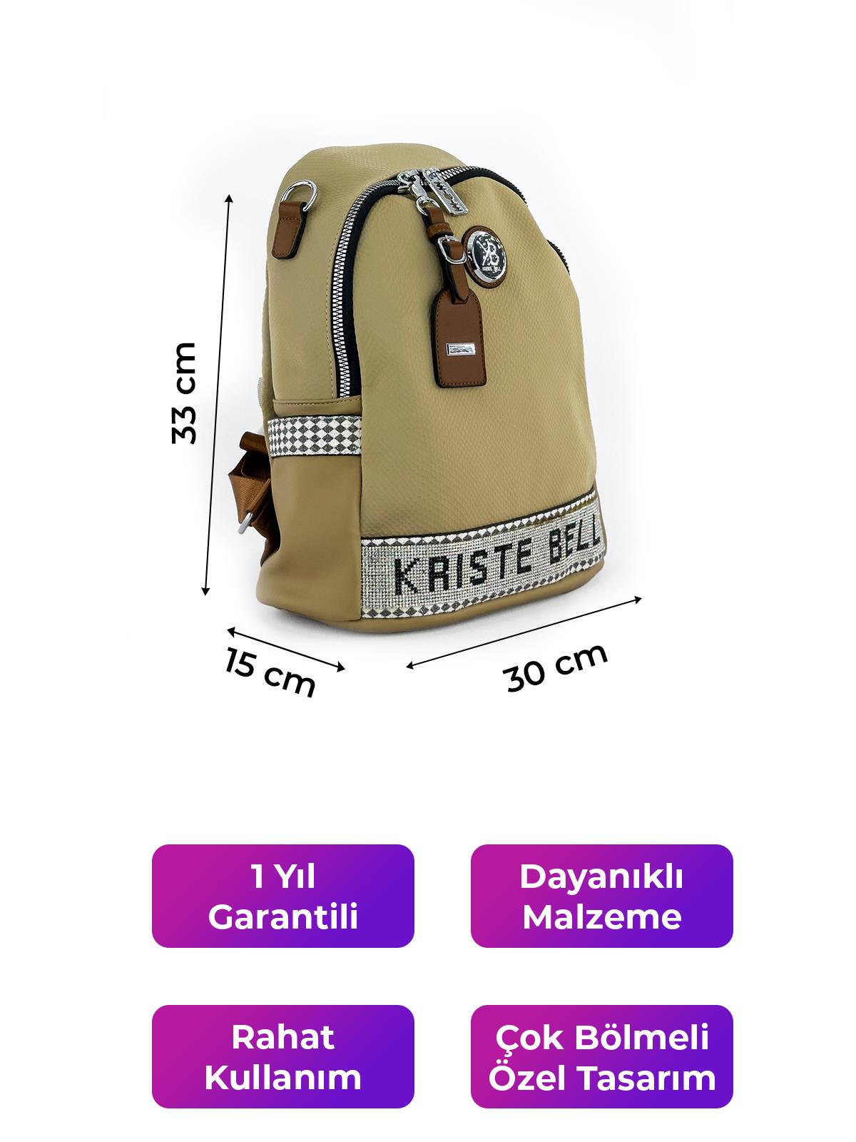 Kriste Bell Kadın Sırt Çanta Bej 26372