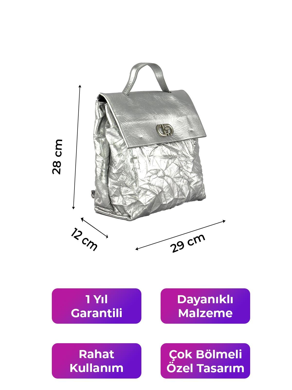 Kriste Bell Kadın Sırt Çanta Gümüş 26494