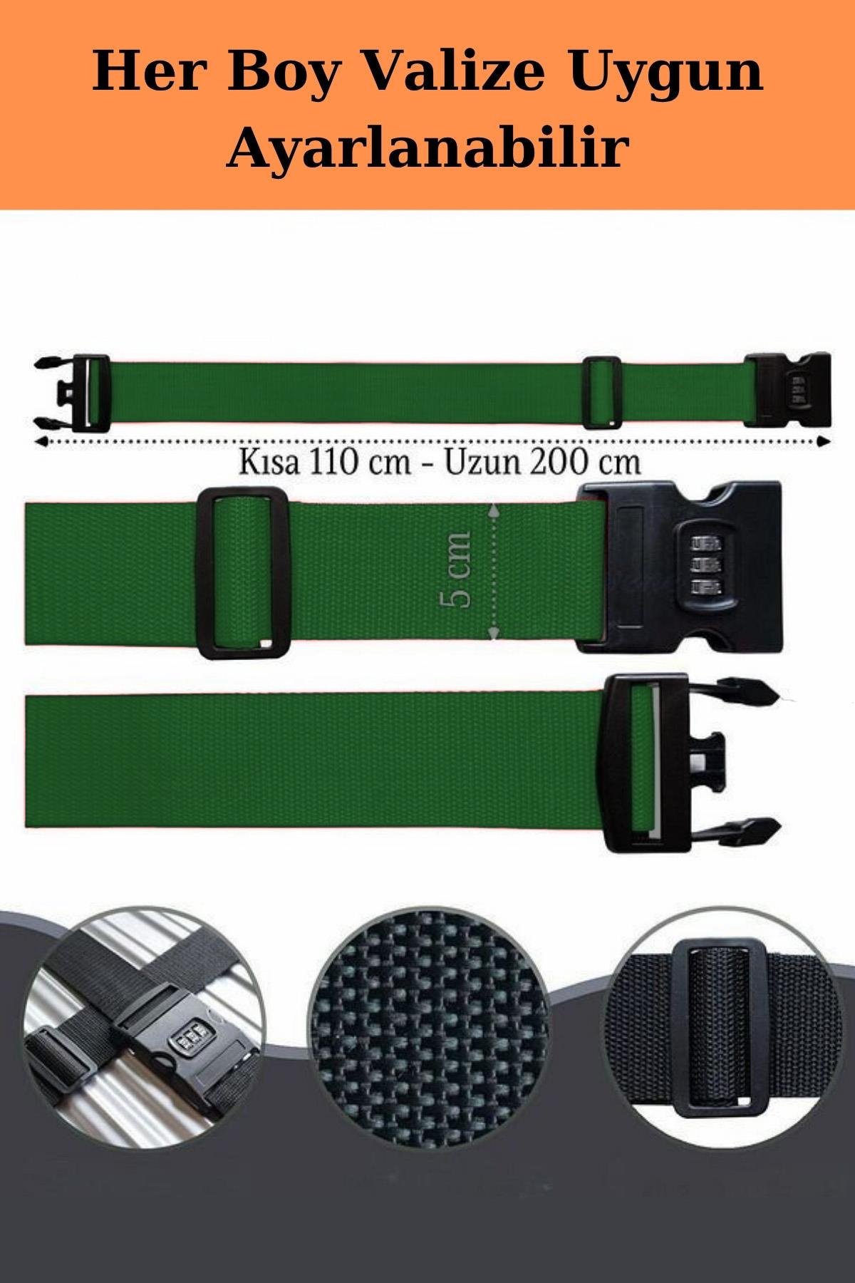 Louisiana Polo 2'li Unısex Şifreli Valiz Kemer Yeşil 2008