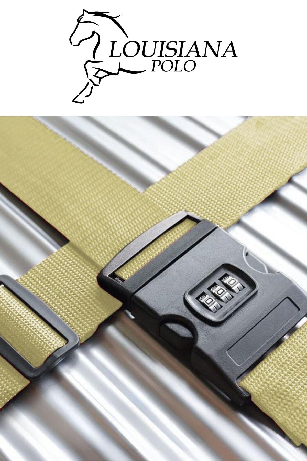 Louisiana Polo 2'li Unısex Şifreli Valiz Kemer Krem 2008