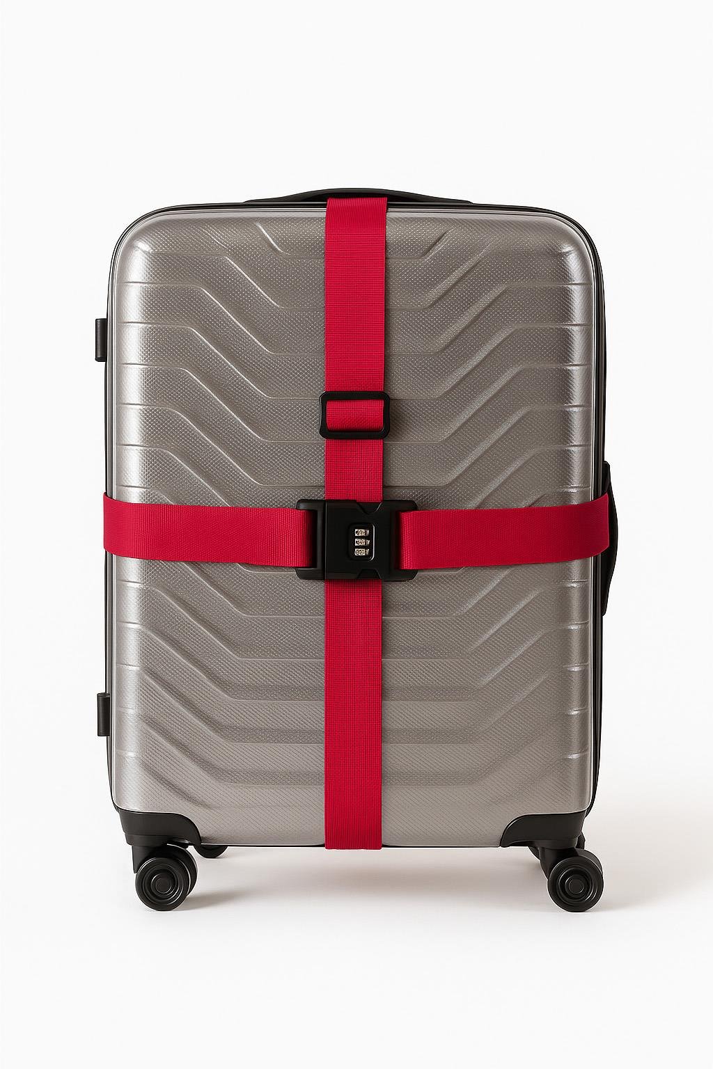 Louisiana Polo 2'li Unısex Şifreli Valiz Kemer Kırmızı 2008