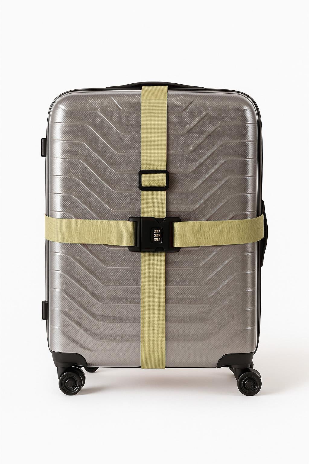 Louisiana Polo 2'li Unısex Şifreli Valiz Kemer Krem 2008