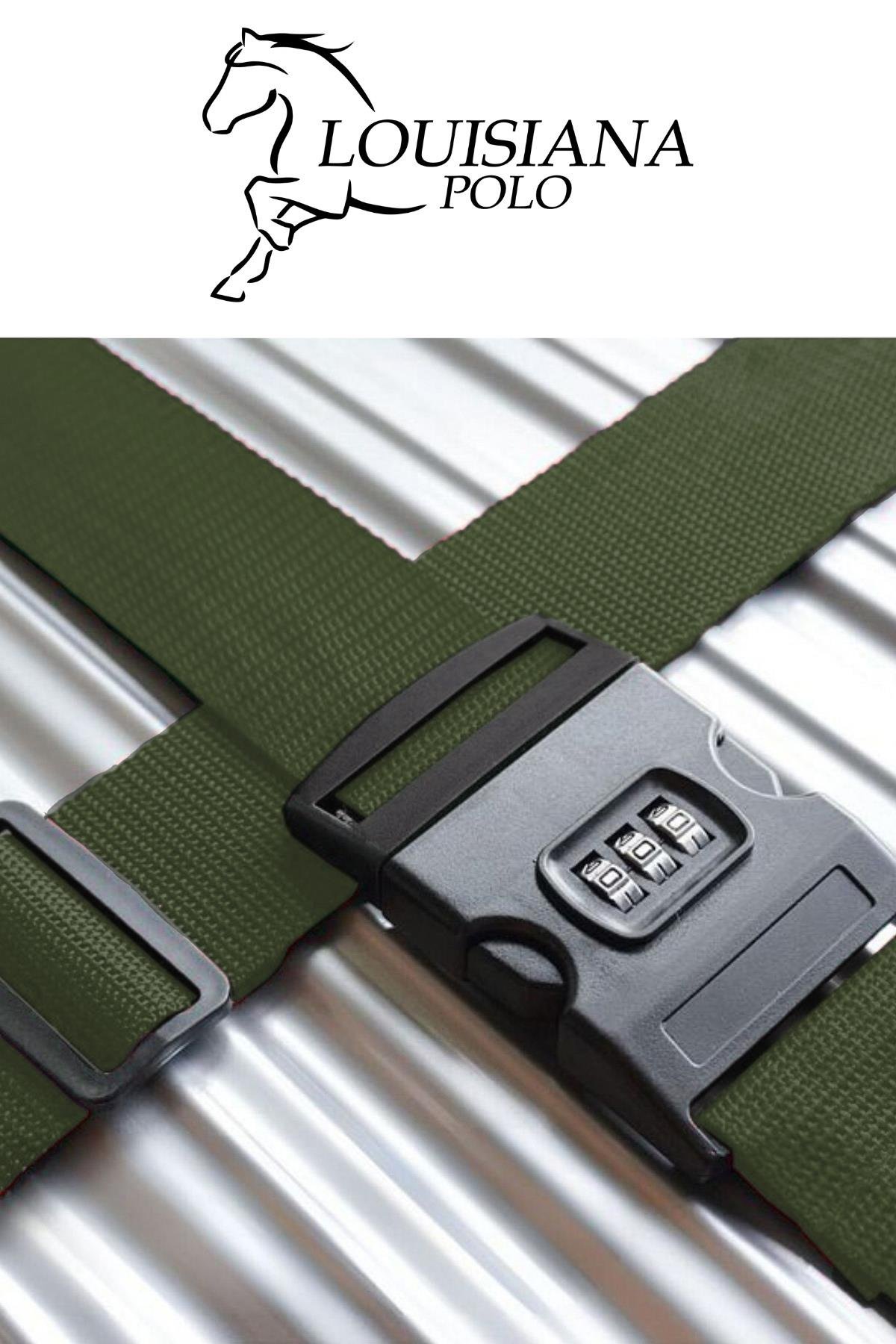 Louisiana Polo 2'li Unısex Şifreli Valiz Kemer Haki 2008