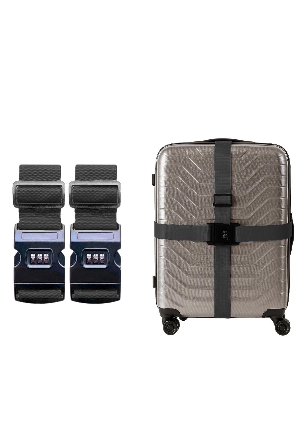 Louisiana Polo 2'li Unısex Şifreli Valiz Kemer Antrasit 2008