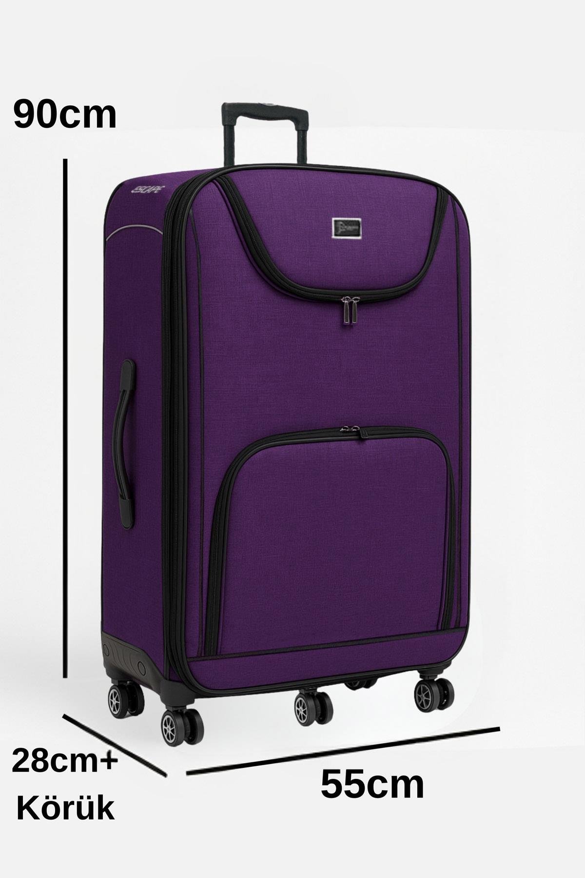 Louisiana Polo Battal Boy Bolonya Kumaş Valiz Mor 2308