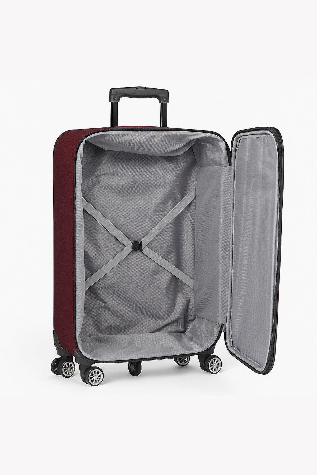 Louisiana Polo Battal Boy Bolonya Kumaş Valiz Bordo 2308