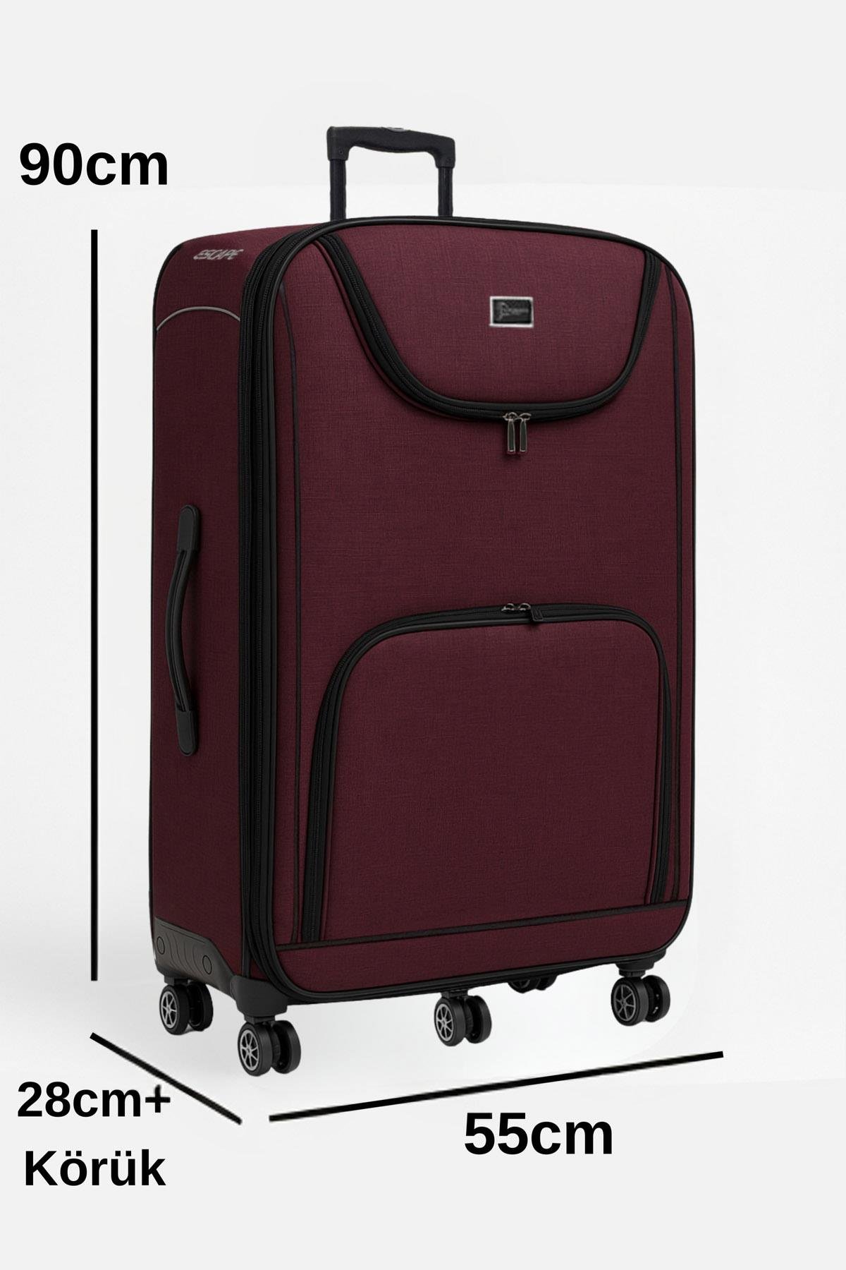 Louisiana Polo Battal Boy Bolonya Kumaş Valiz Bordo 2308