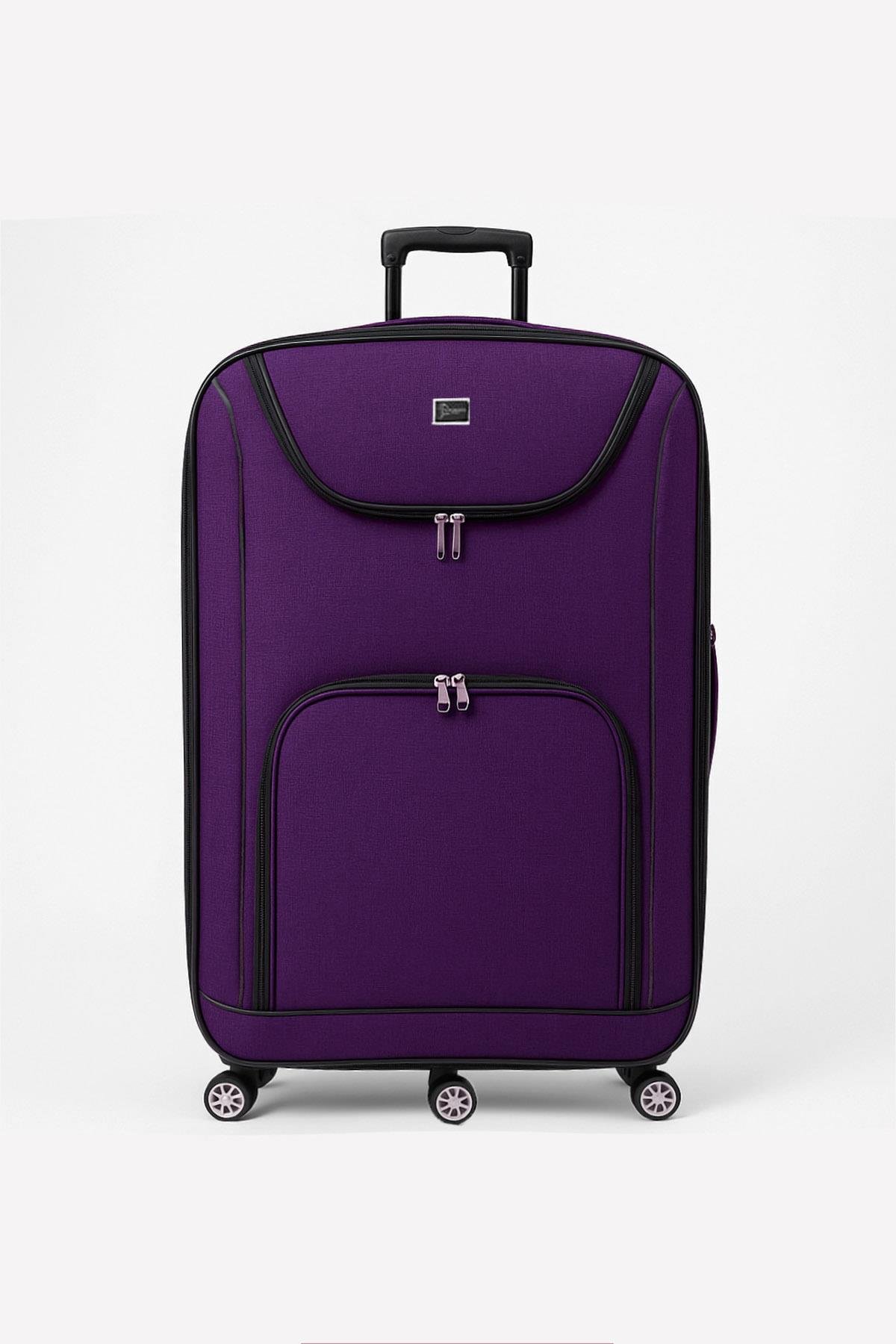 Louisiana Polo Battal Boy Bolonya Kumaş Valiz Mor 2308