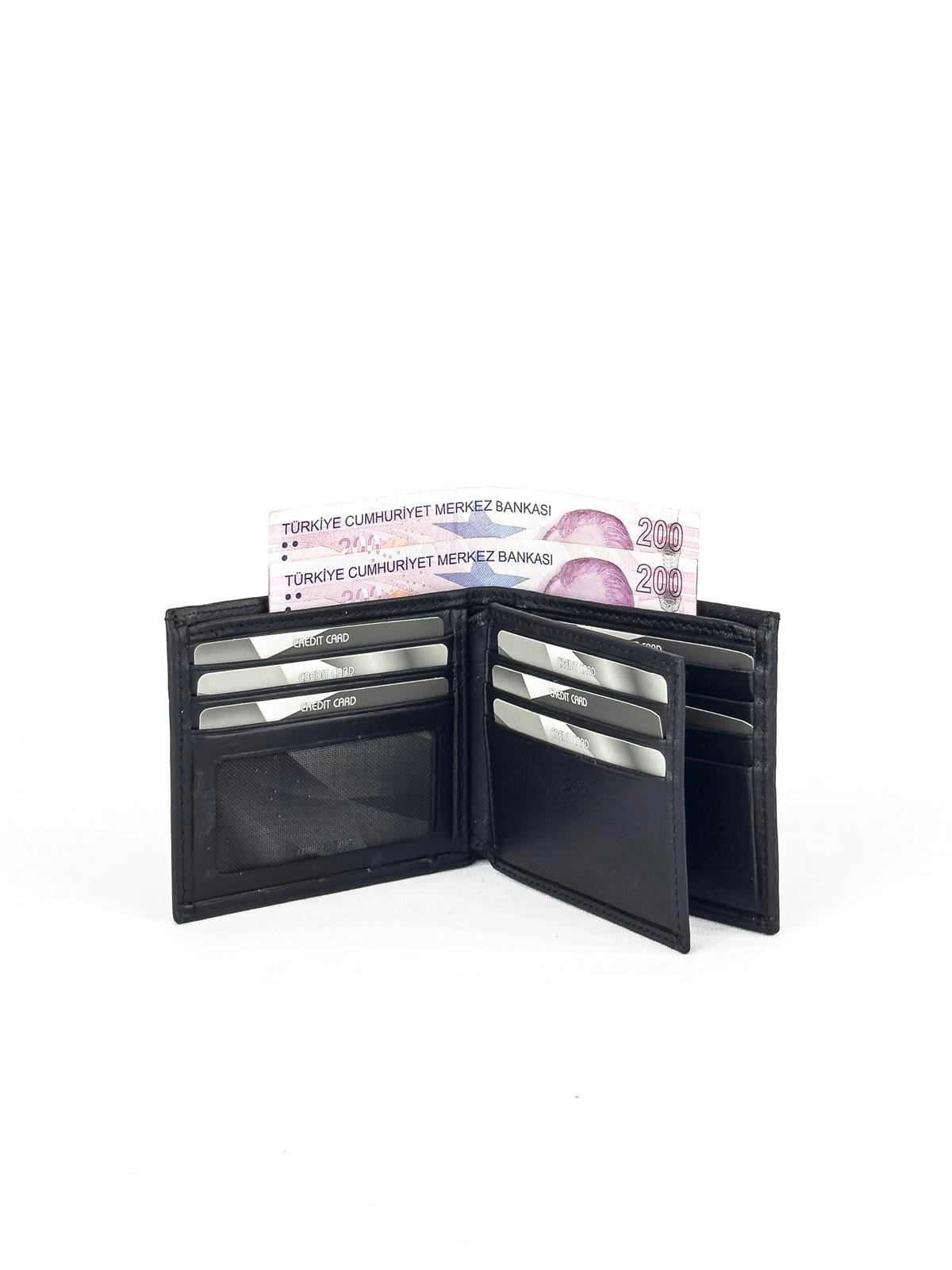 Louisiana Polo Hakiki Deri Erkek Cüzdan Siyah 1744