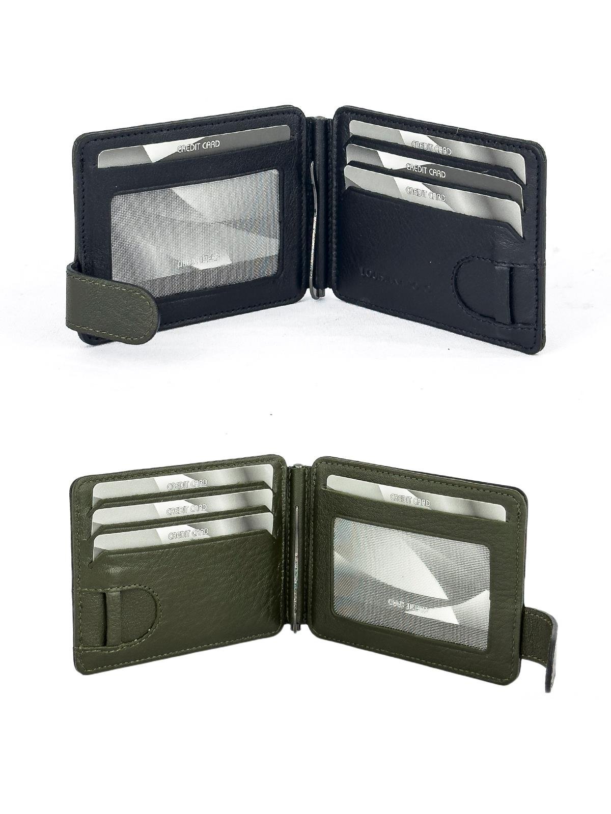 Louisiana Polo Hakiki Deri Erkek Cüzdan Siyah-Haki 711