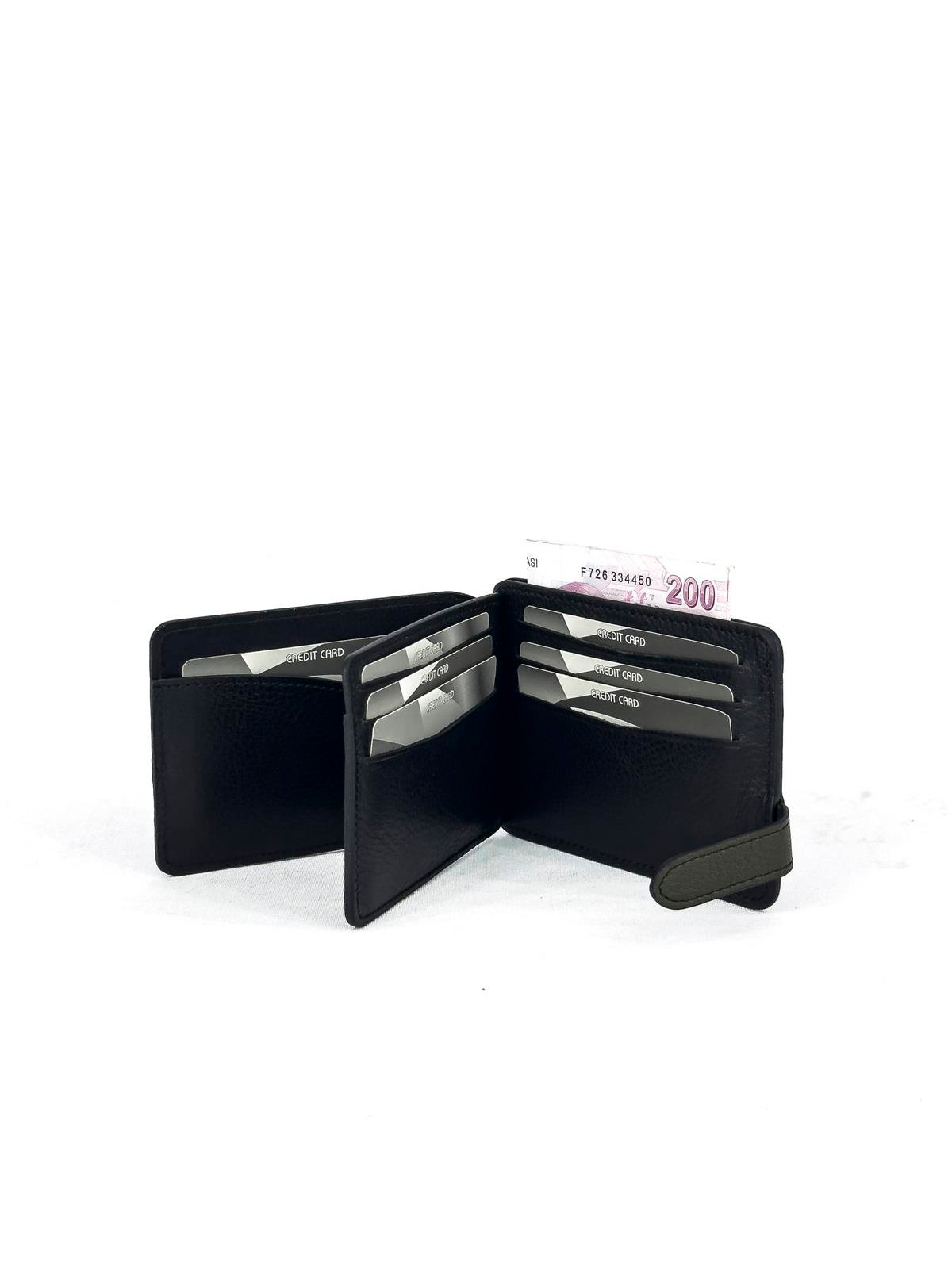 Louisiana Polo Hakiki Deri Erkek Cüzdan Siyah 733