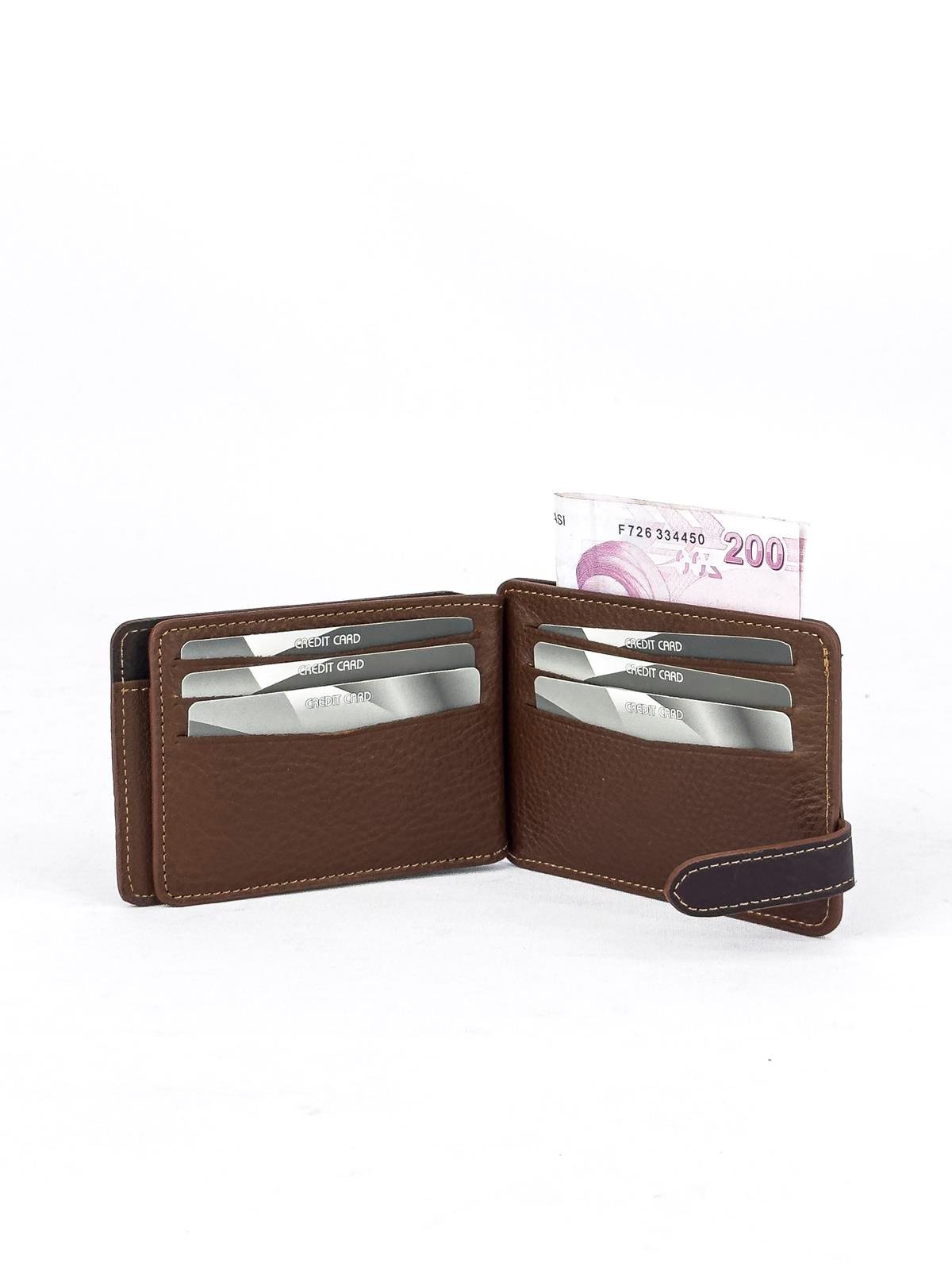 Louisiana Polo Hakiki Deri Erkek Cüzdan Taba 733