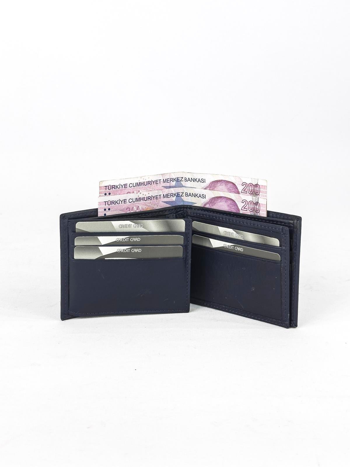 Louisiana Polo Hakiki Deri Erkek Cüzdan Lacivert 1734