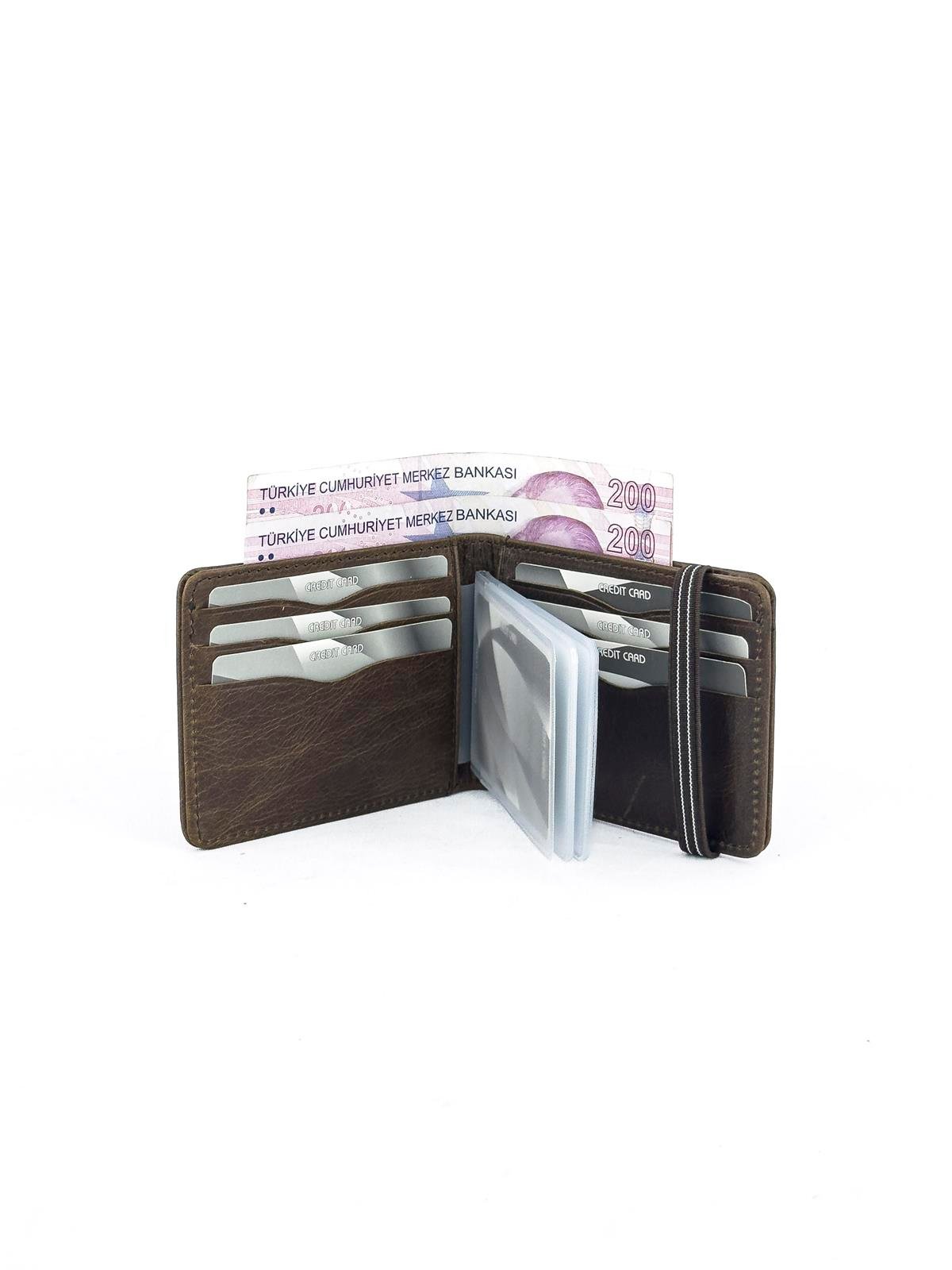 Louisiana Polo Hakiki Deri Erkek Kartlık Crazy Kahve 755