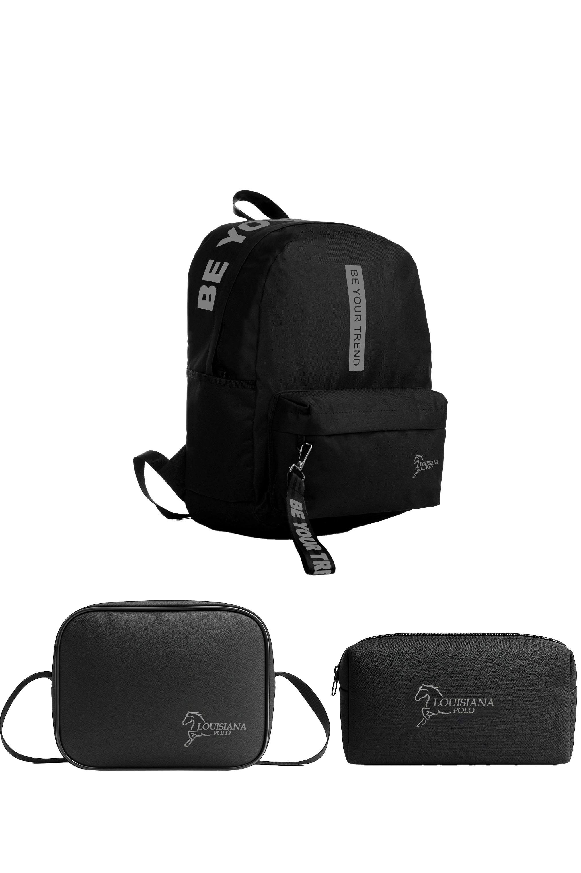 Louisiana Polo Okul Seti – Çanta + Termal Beslenme + Kalemlik Füme 1140