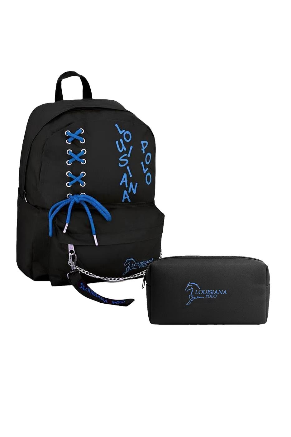 Louisiana Polo Okul Seti – Sırt Çantası + Kalemlik Mavi 1141