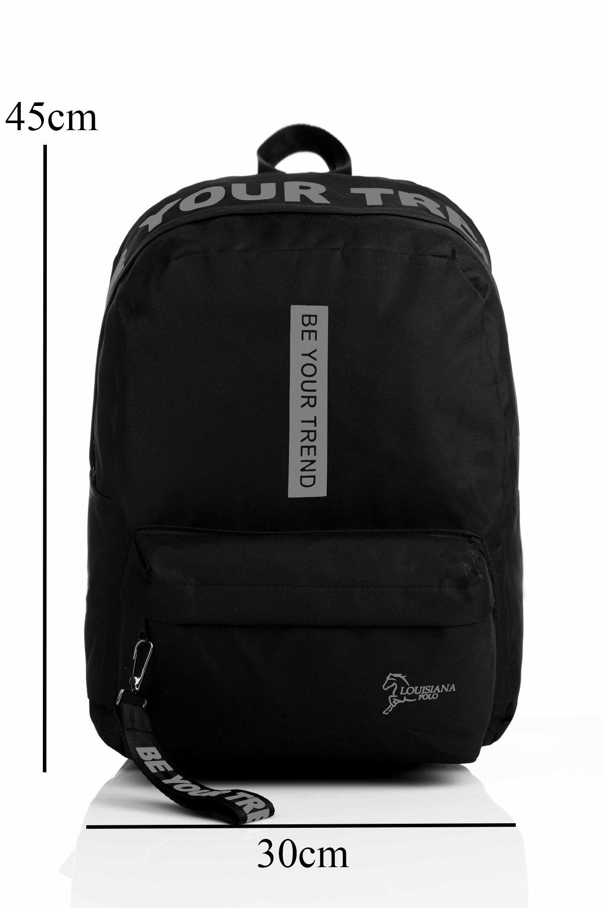Louisiana Polo Okul Seti – Sırt Çantası + Kalemlik Füme 1140