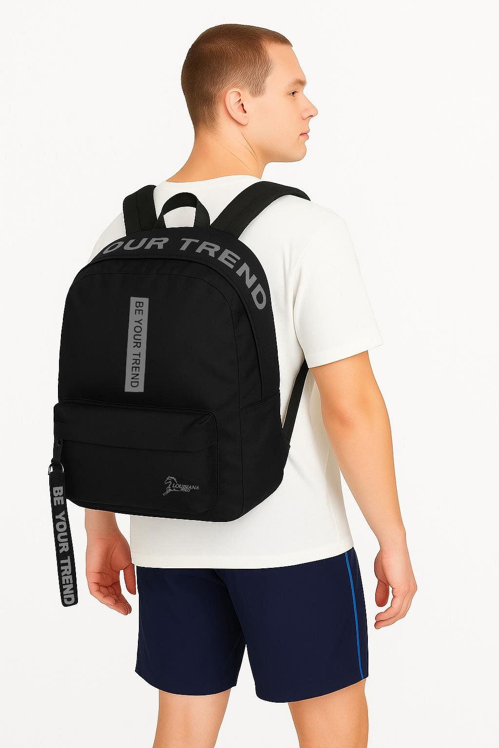 Louisiana Polo Okul Seti – Sırt Çantası + Kalemlik Füme 1140