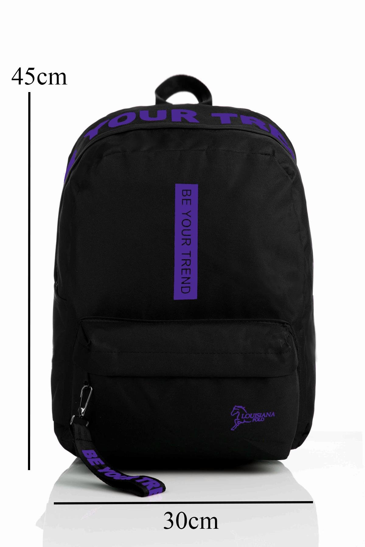 Louisiana Polo Okul Seti – Sırt Çantası + Kalemlik Mor 1140