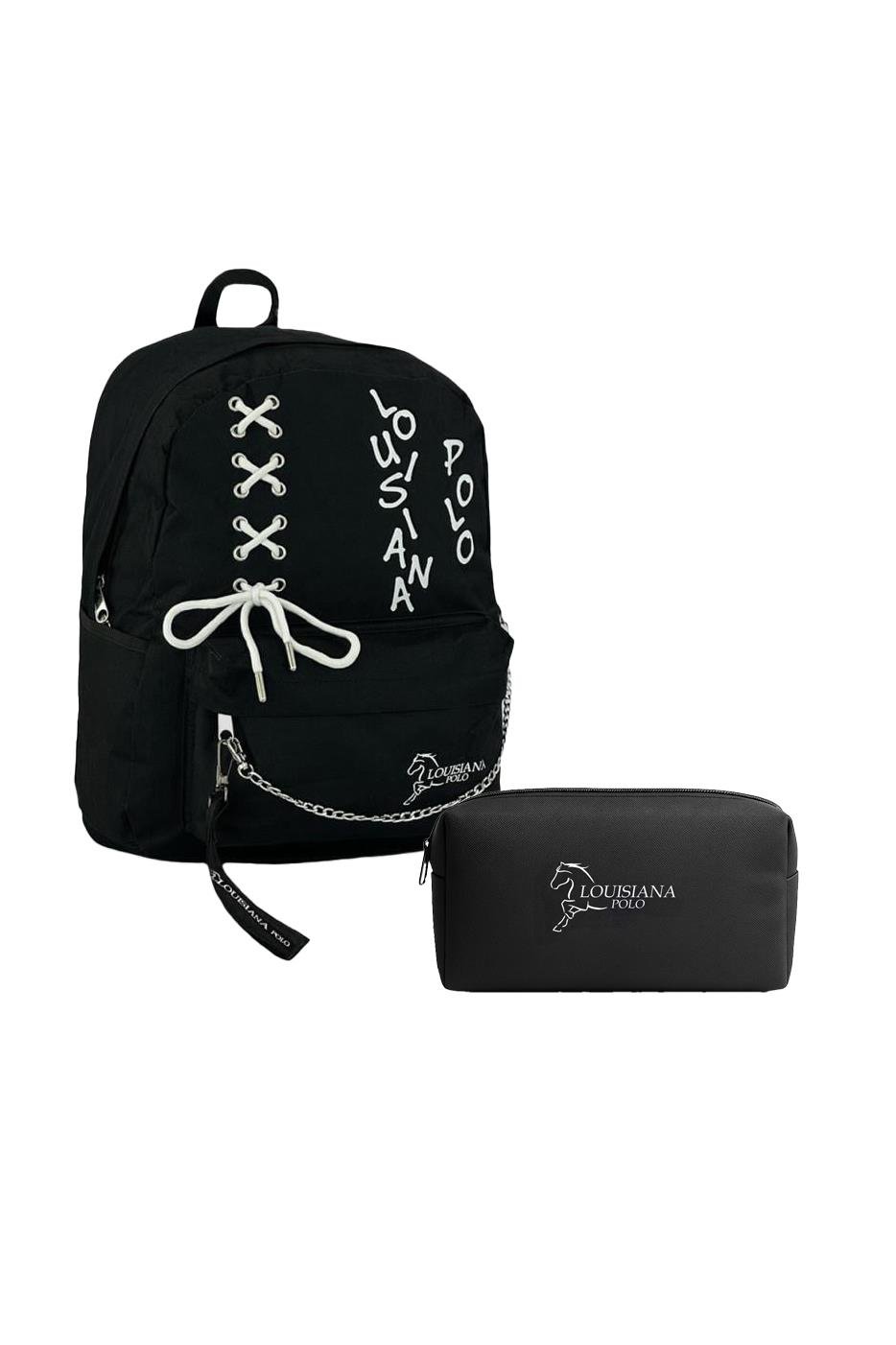 Louisiana Polo Okul Seti – Sırt Çantası + Kalemlik Beyaz 1141