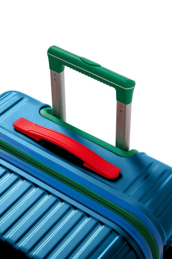 Orta Boy %100 Polikarbon Valiz 4x2 Teker Mavi 1088