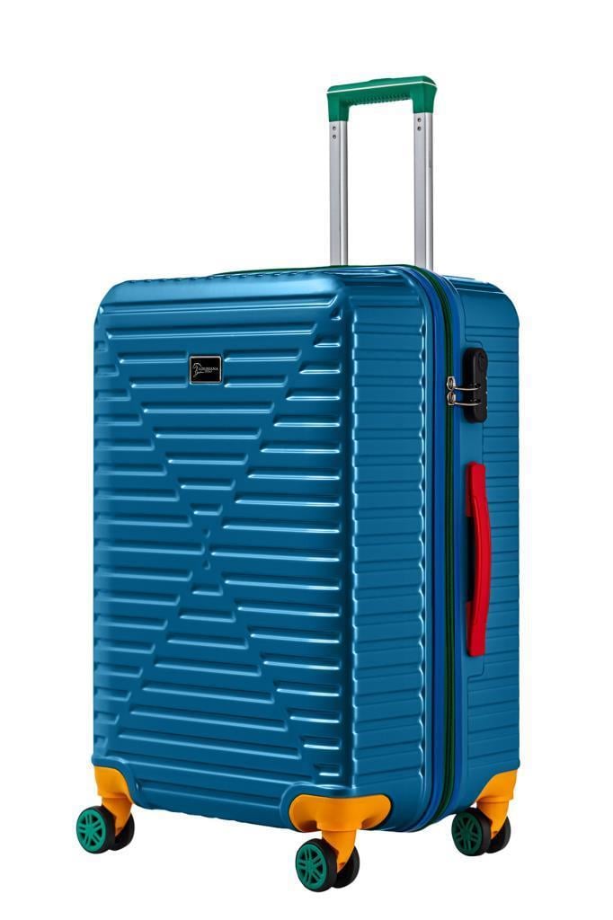 Orta Boy %100 Polikarbon Valiz 4x2 Teker Mavi 1088