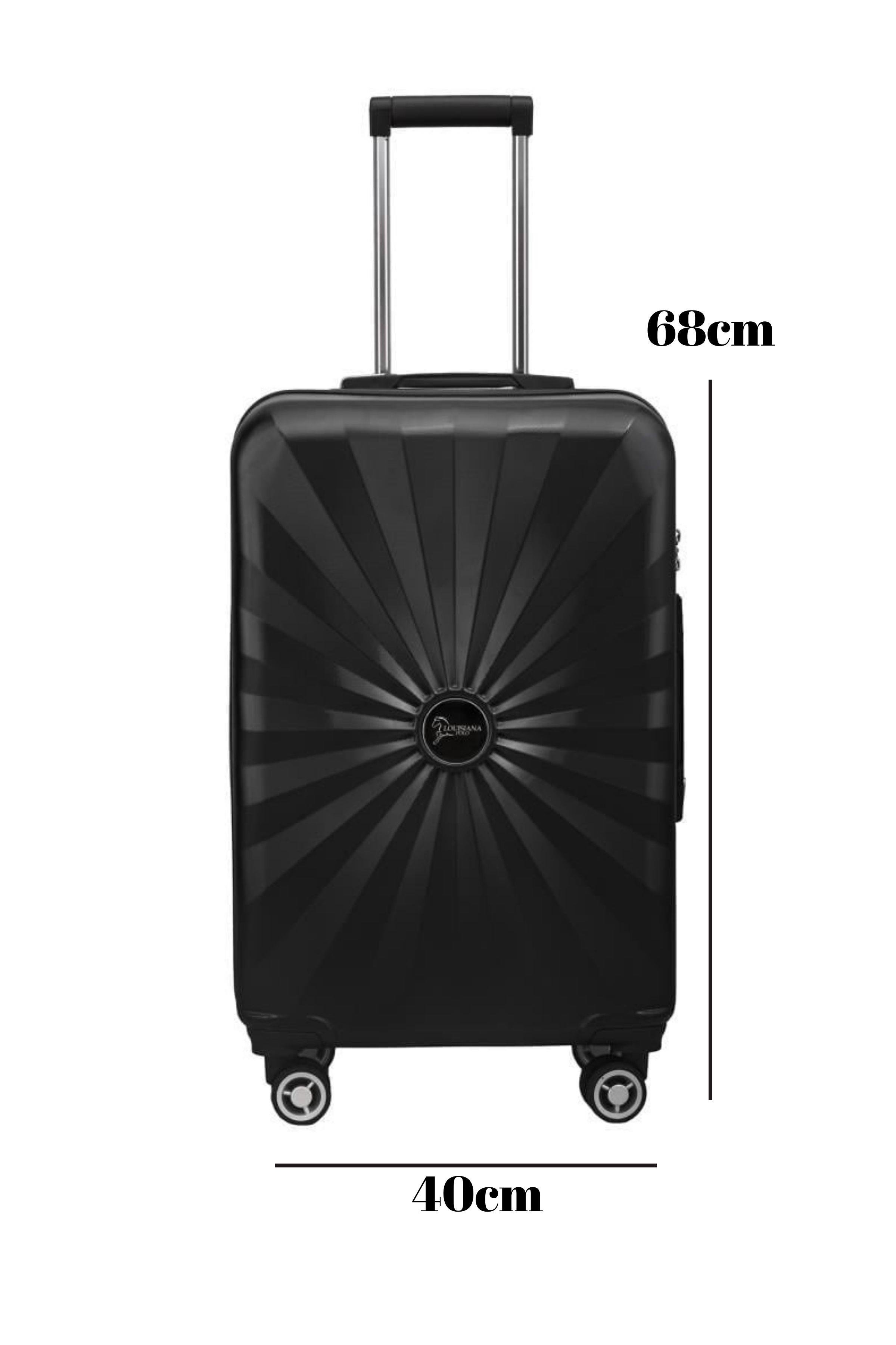 Orta Boy %100 Polikarbon Valiz 4x2 Teker Siyah 1809