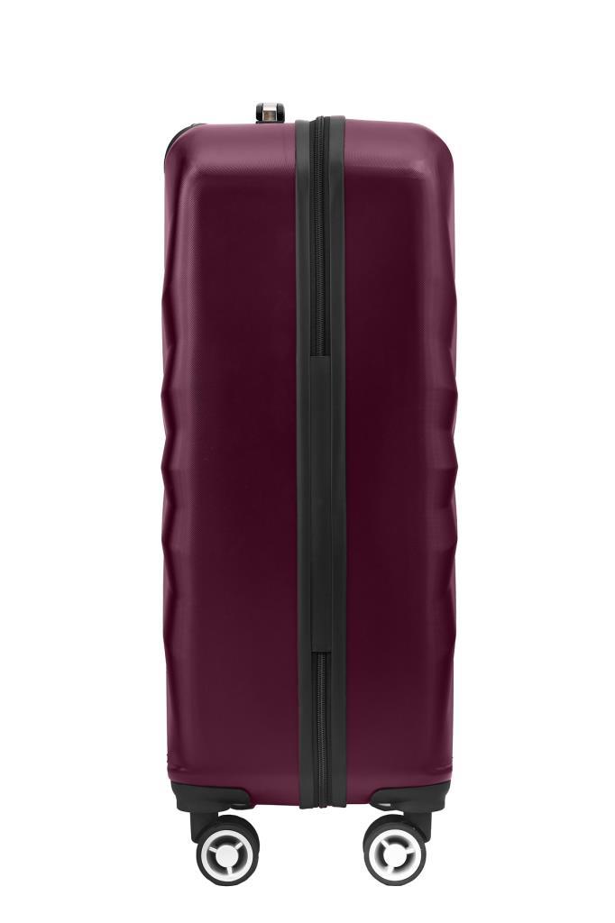 Orta Boy %100 Polikarbon Valiz 4x2 Teker Bordo 1809