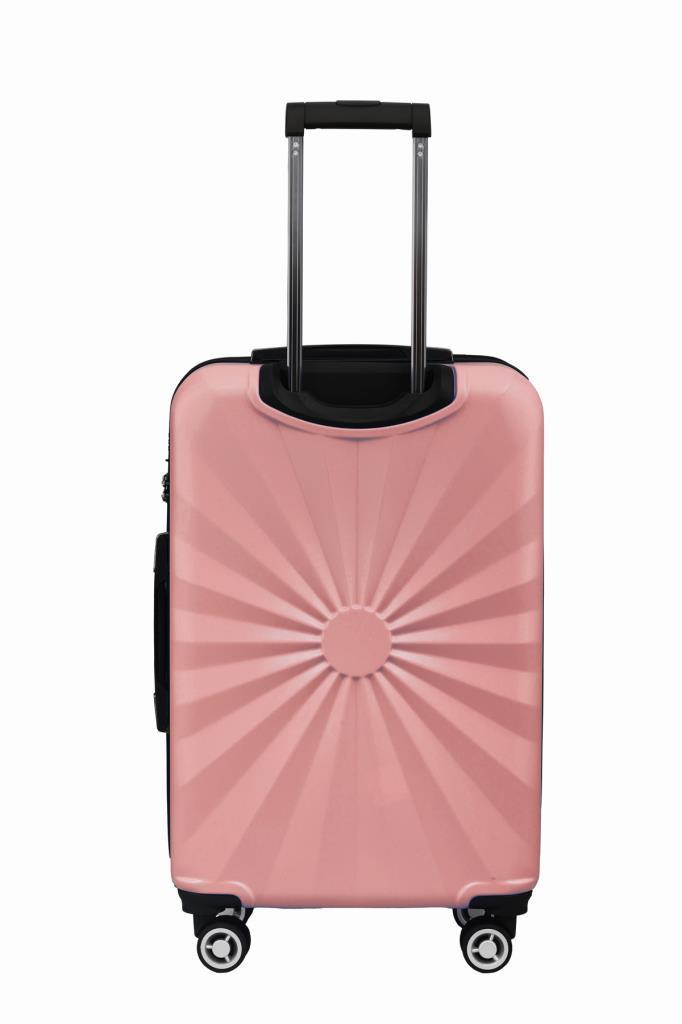 Orta Boy %100 Polikarbon Valiz 4x2 Teker Rose 1809