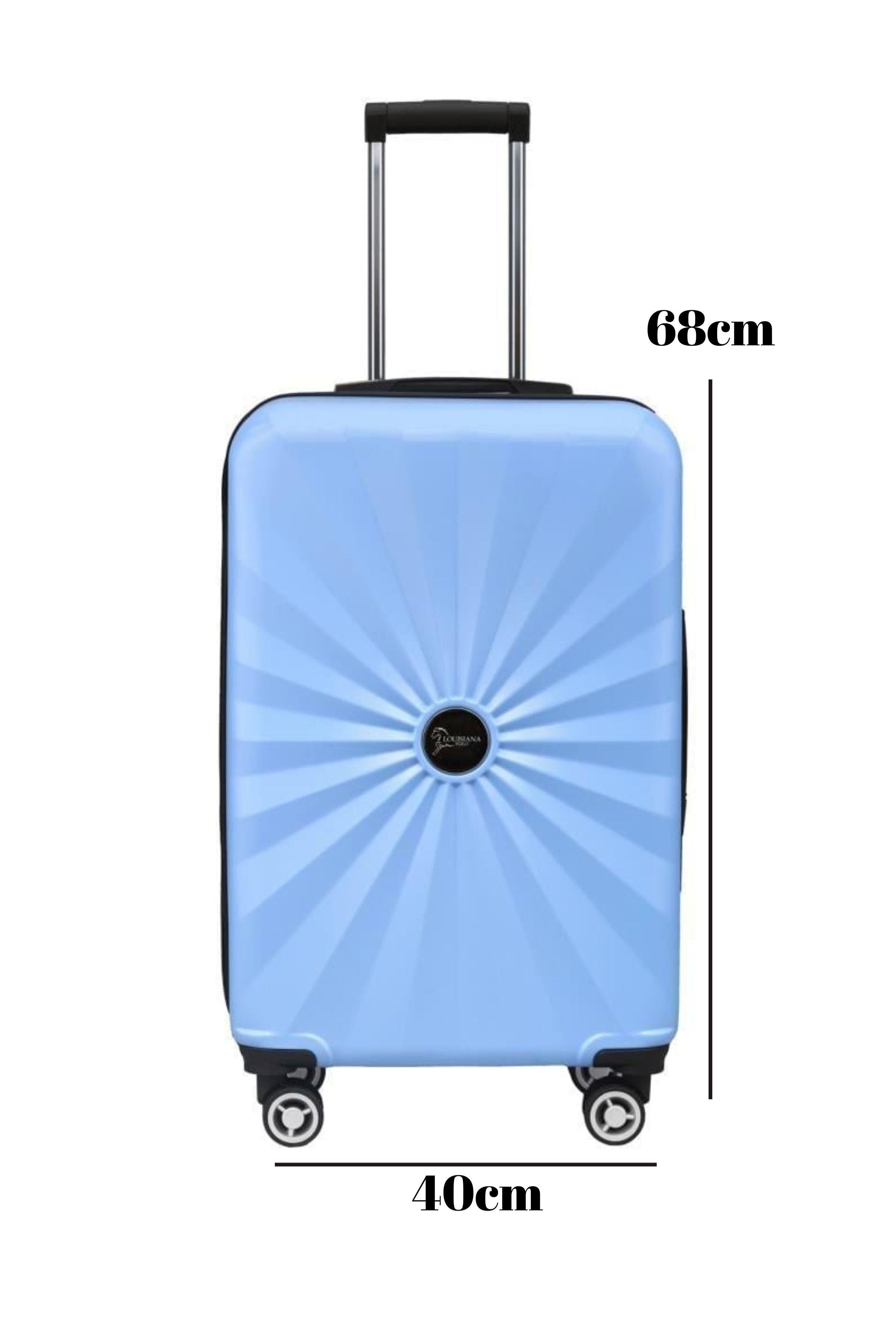 Orta Boy %100 Polikarbon Valiz 4x2 Teker Mavi 1809