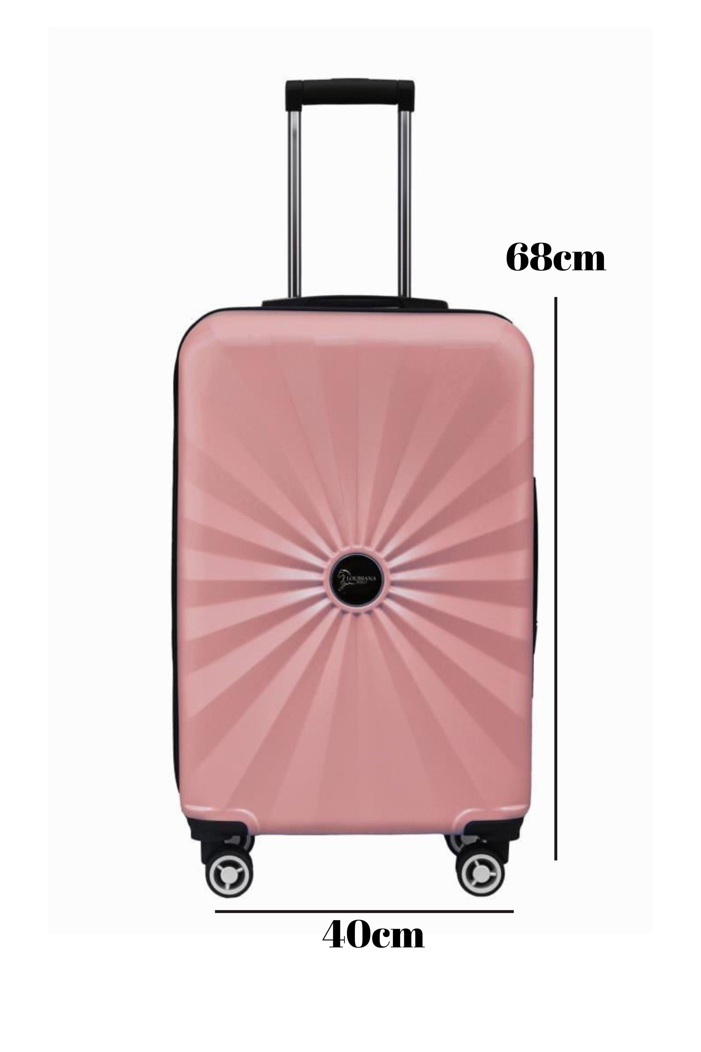 Orta Boy %100 Polikarbon Valiz 4x2 Teker Rose 1809