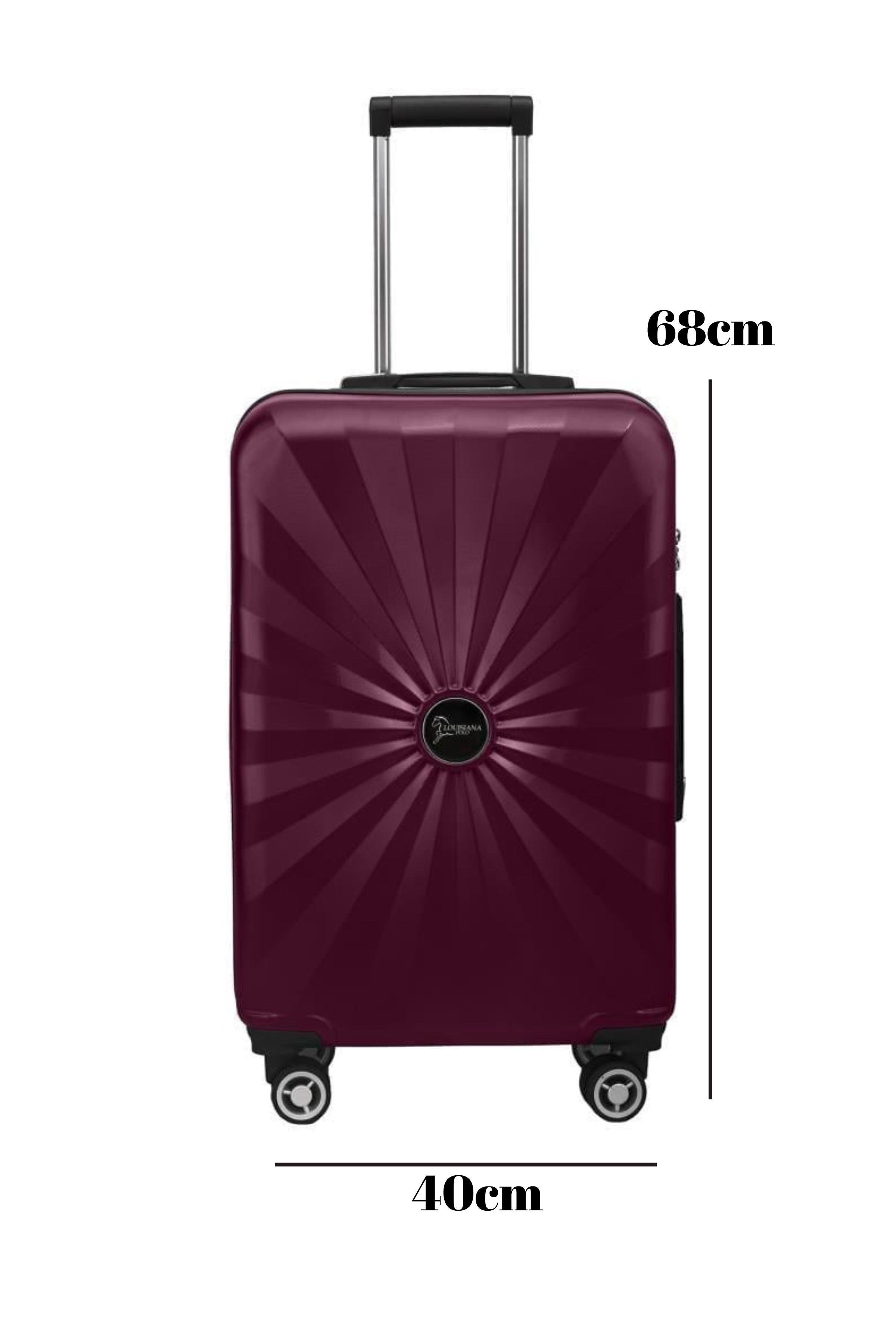 Orta Boy %100 Polikarbon Valiz 4x2 Teker Bordo 1809