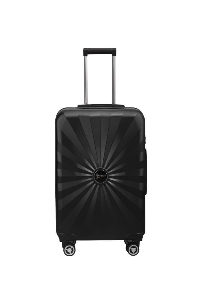 Orta Boy %100 Polikarbon Valiz 4x2 Teker Siyah 1809