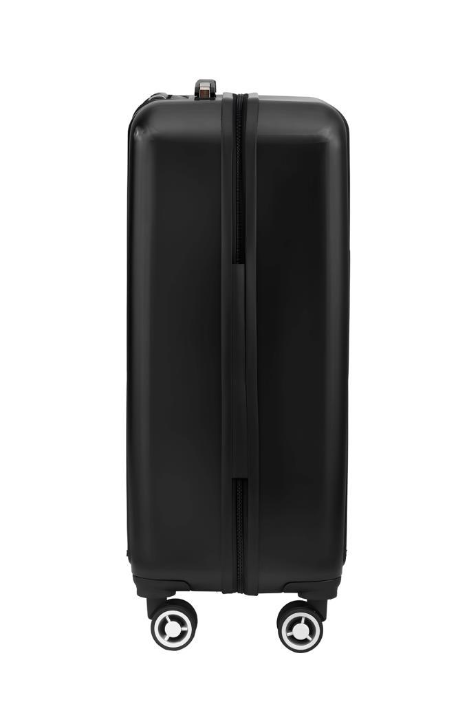 Orta Boy %100 Polikarbon Valiz Parlak Siyah 1810