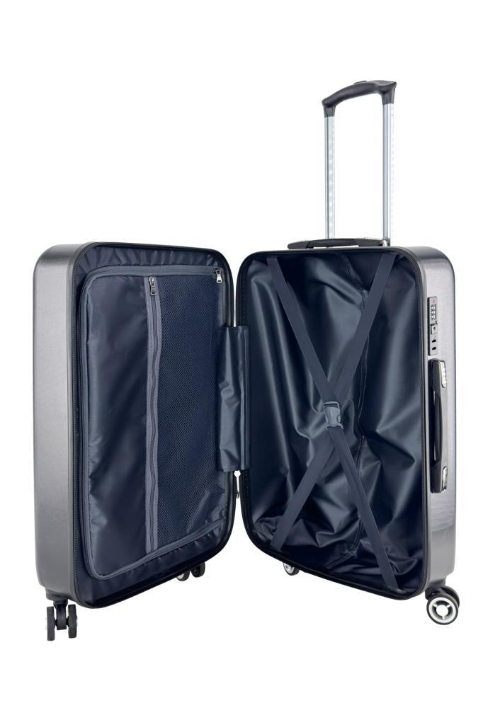 Orta Boy %100 Polikarbon Valiz Siyah 1815