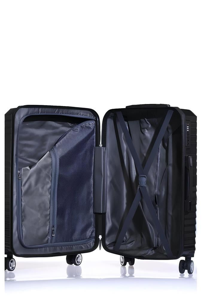 Orta Boy %100 Polikarbon Valiz Siyah 1819