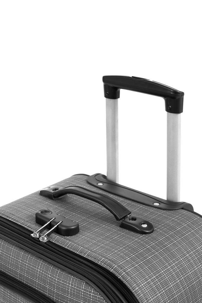 Orta Boy 4 Teker Kumaş Valiz Gri 1081